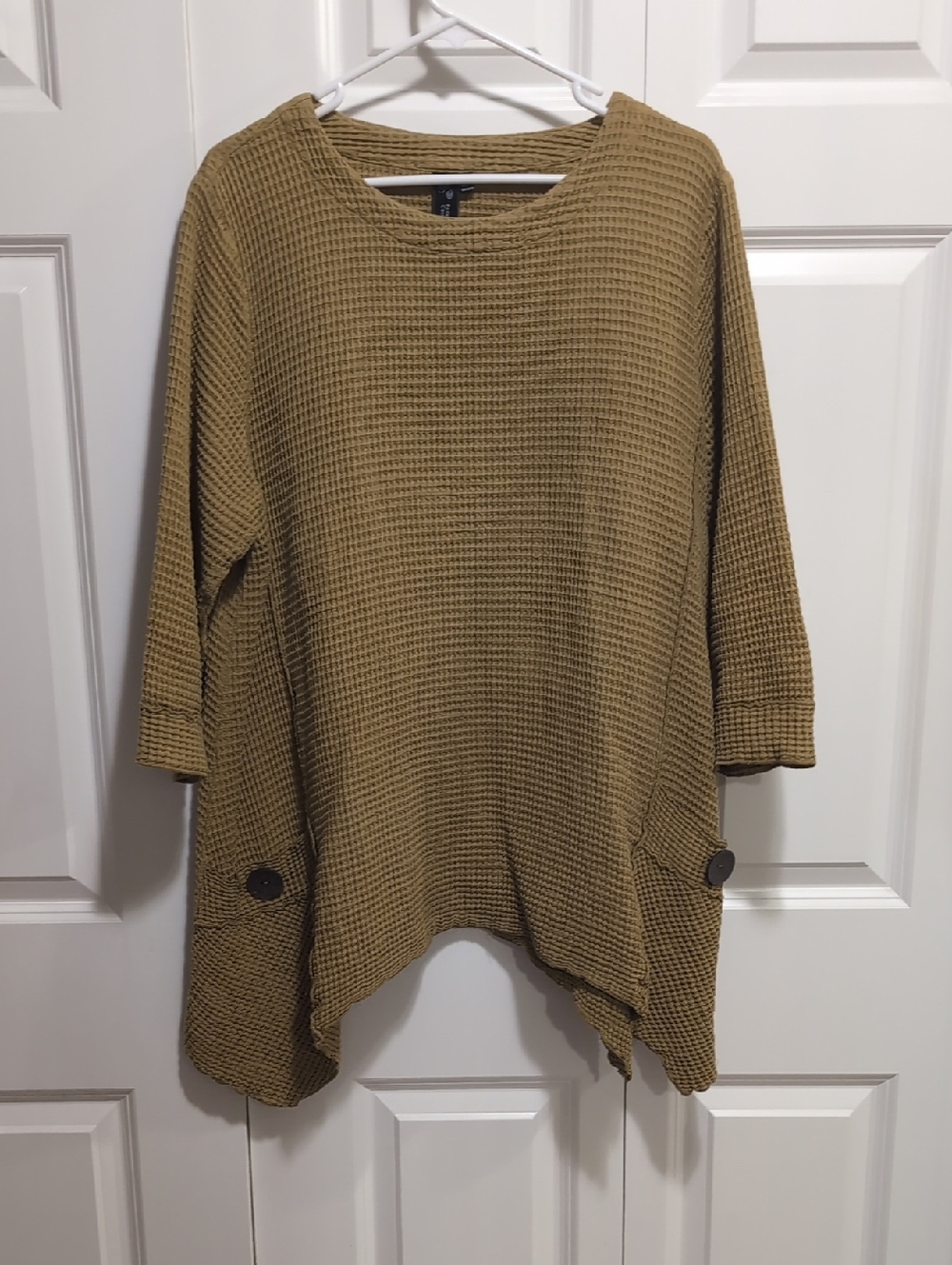 Textured Tunic Sweater in Mustard